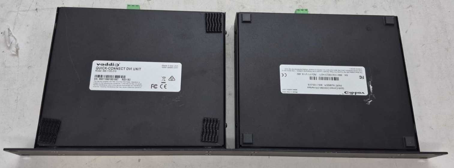 Lot of 2 Vaddio 998-1105-018 Quick Connect DVI/HDMI – SR Interface W/ Rack Mount