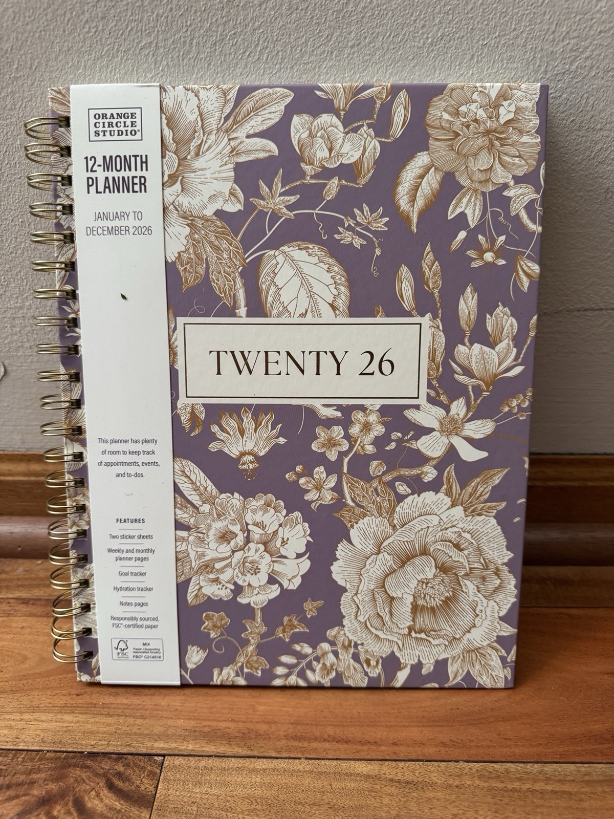 2026 Planner Orange Circle Studio Planner 12 Months Planner Jan-Dec 2026 10×8”