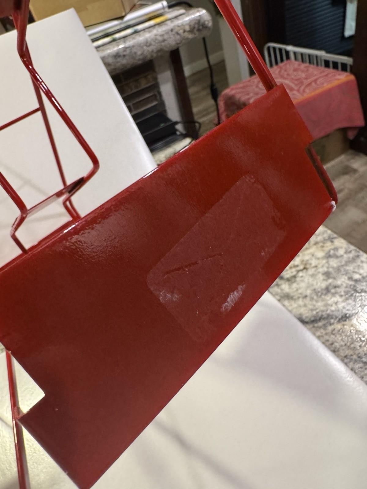2 Slim Jim Metal Countertop Display Racks 3-Slot Red Snack Holders