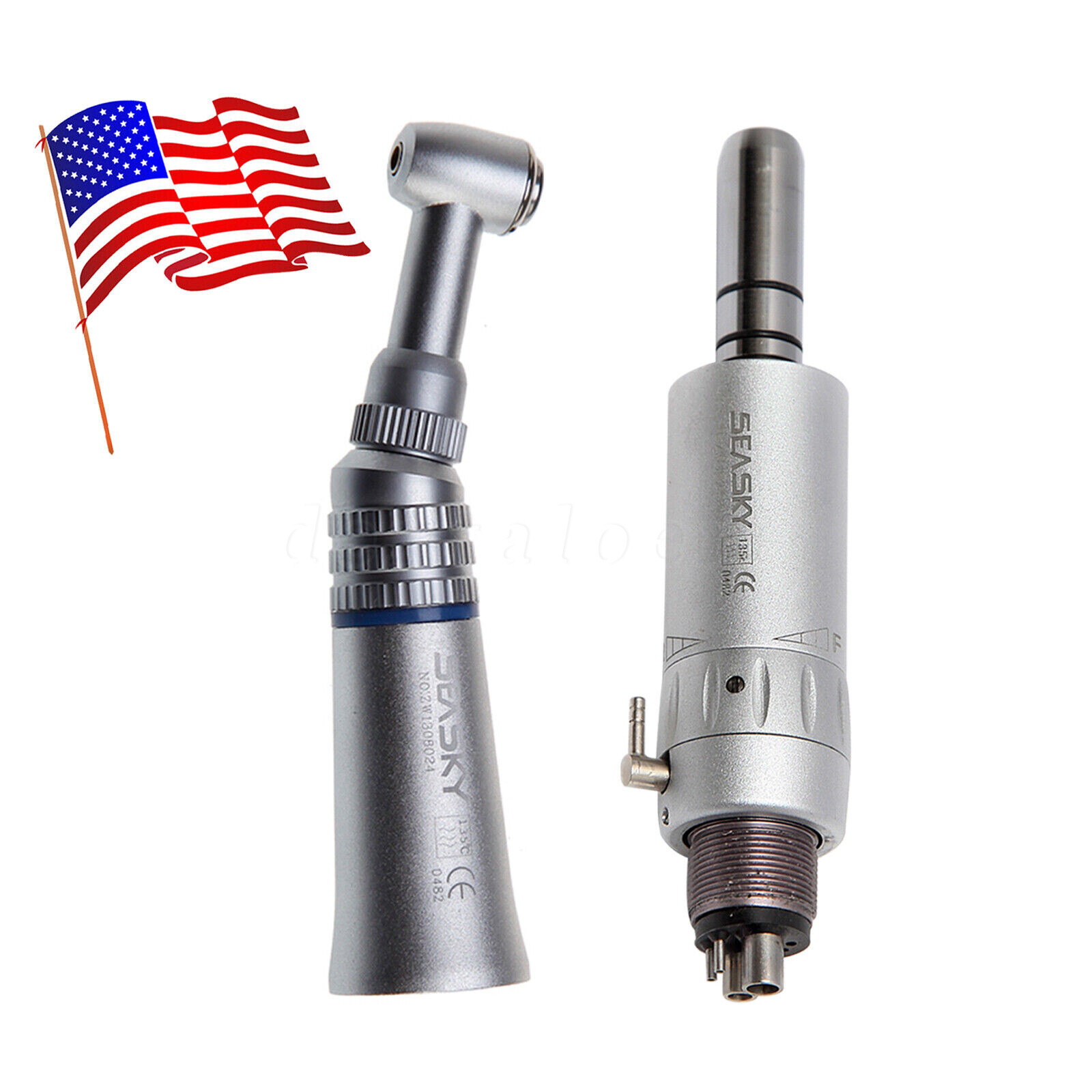 NSK Style Dental Slow Speed Handpiece Push Button Contra Angle Air Motor E-type