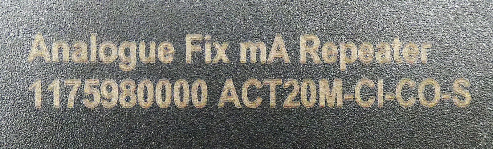 Weidmüller ACT20M-CI-CO-S 1175980000 Signal Converter/Isolator -used/Attn.-