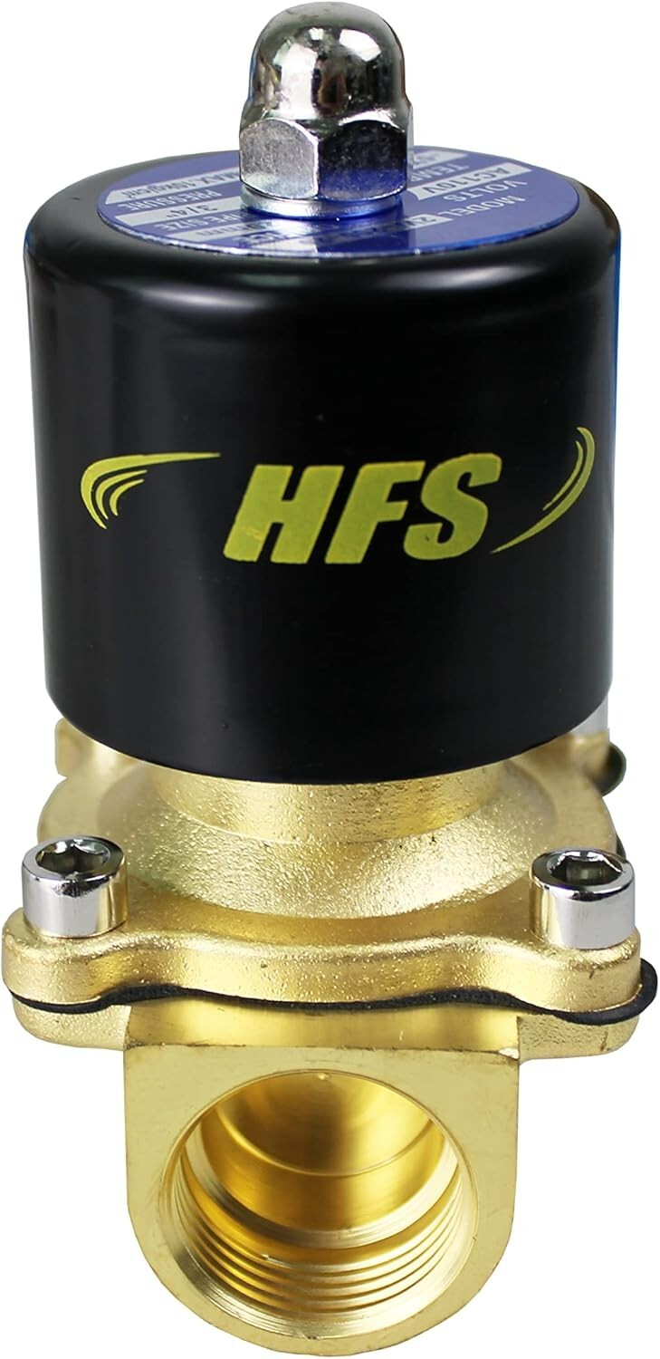 HFS(R) 110V Ac 1/2″ Electric Solenoid Valve Water Air Gas, Fuels N/C