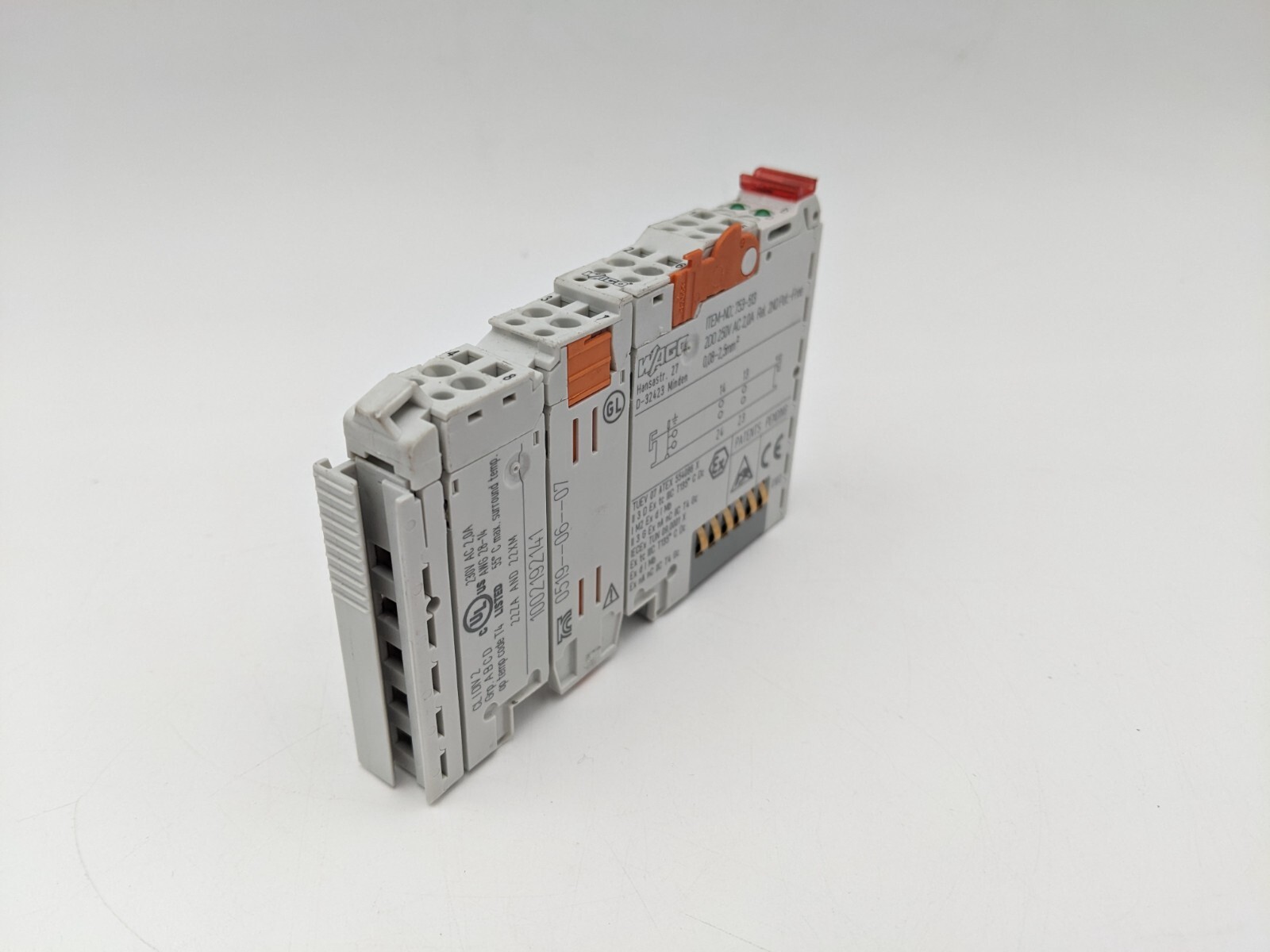 Wago 753-513 Din Rail Mount 2-Channel 2.0 AMP 250V AC Relay Output Module Used