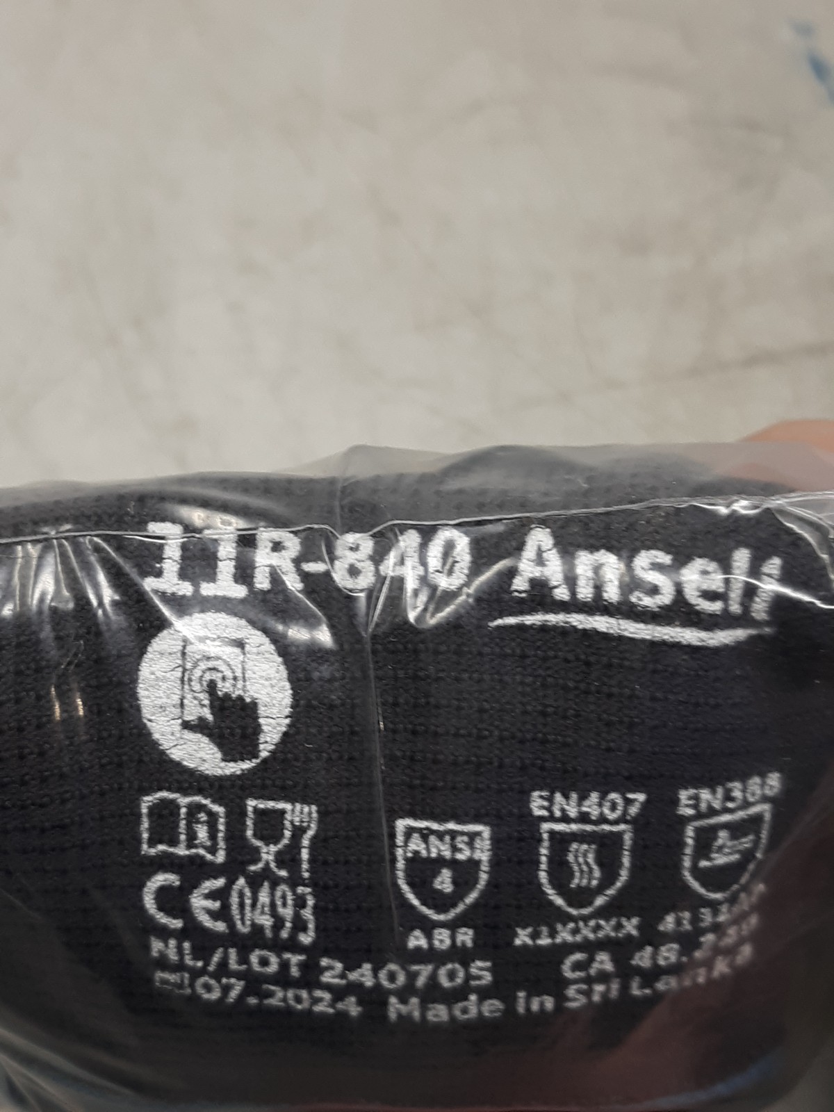 Ansell IIR-840 Impact Resistant Gloves ANSI/ISEA 138 Level 1 CE Certified