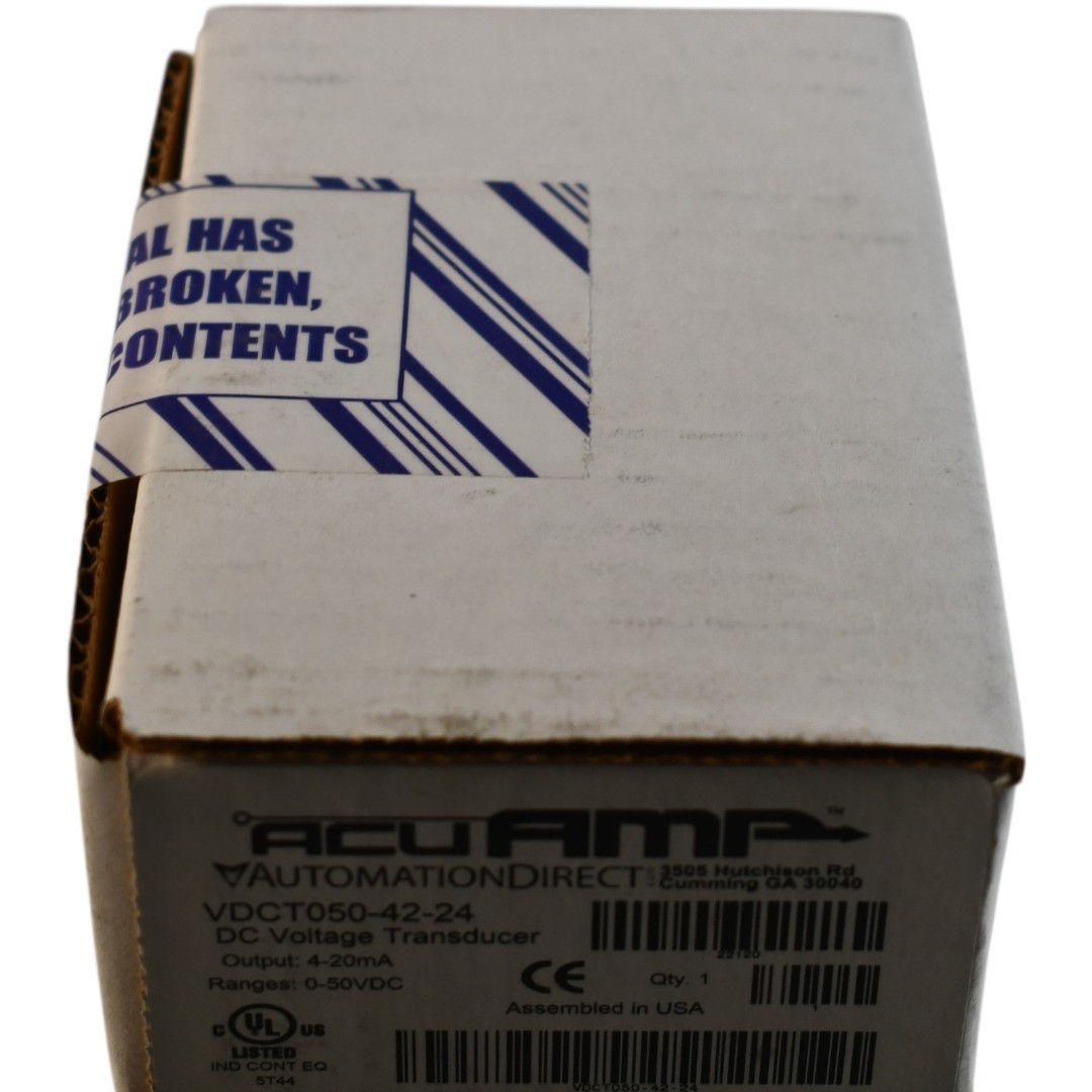 NEW Automation Direct AcuAmp VDCT050-42-24 DC Voltage Transducer 0-50VDC 4-20mA