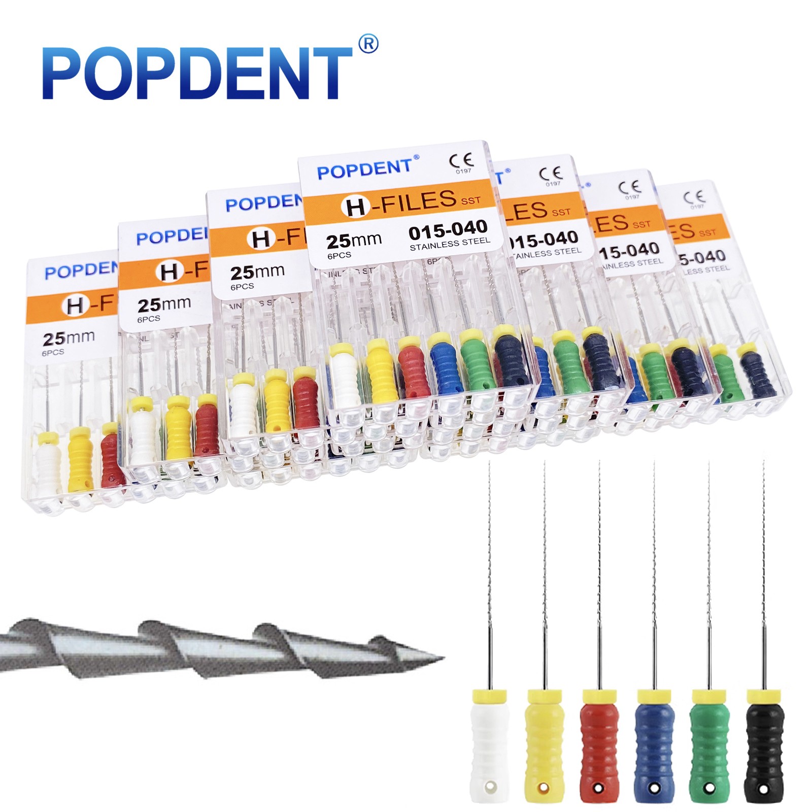 21/25mm Endodontic H Files H File Hedstrom Stainless Steel, Endo Dental Rotary
