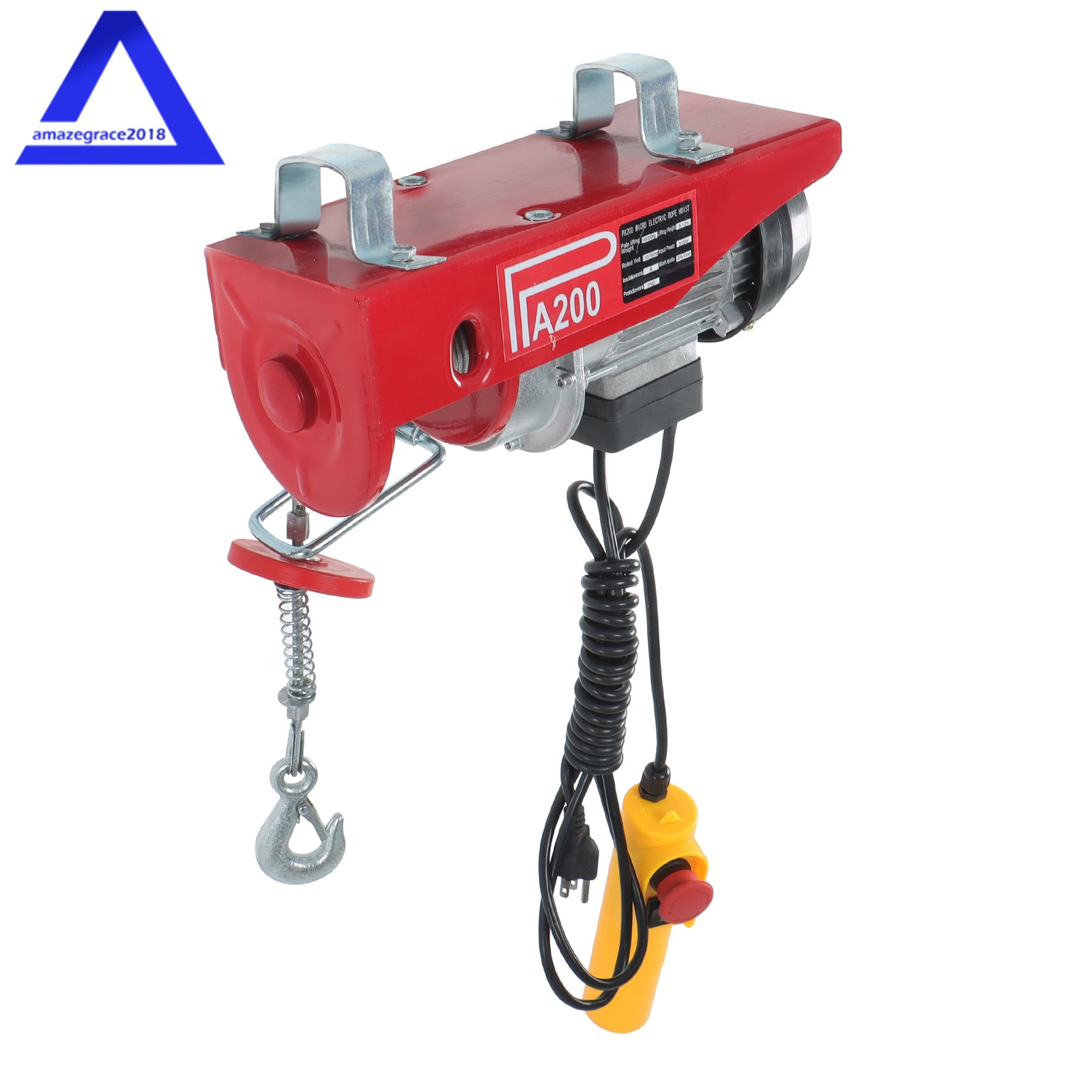 PA200 Mini Electric Hoist 110v 440lbs/200kg 6.6ft/2m Wired Remote Control