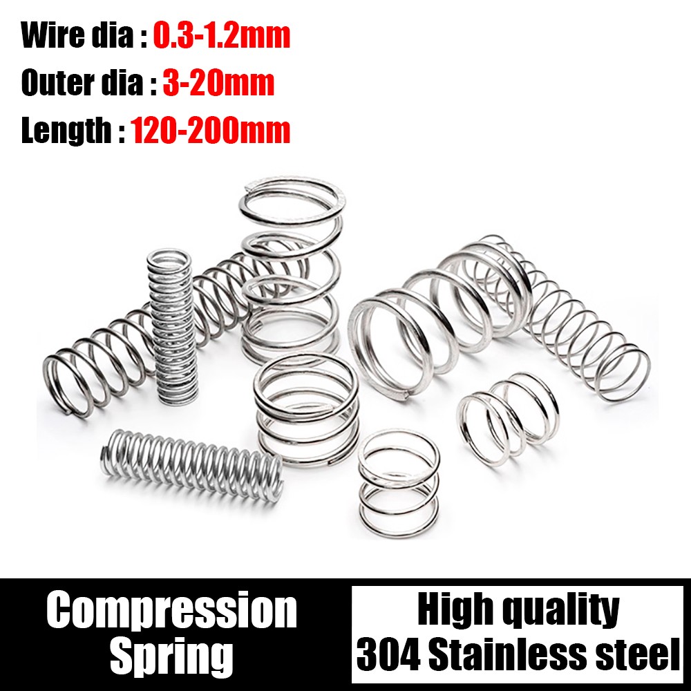 Compression Spring Various Size 0.3mm-1.2mm Wire Diameter & 120mm-200mm Length