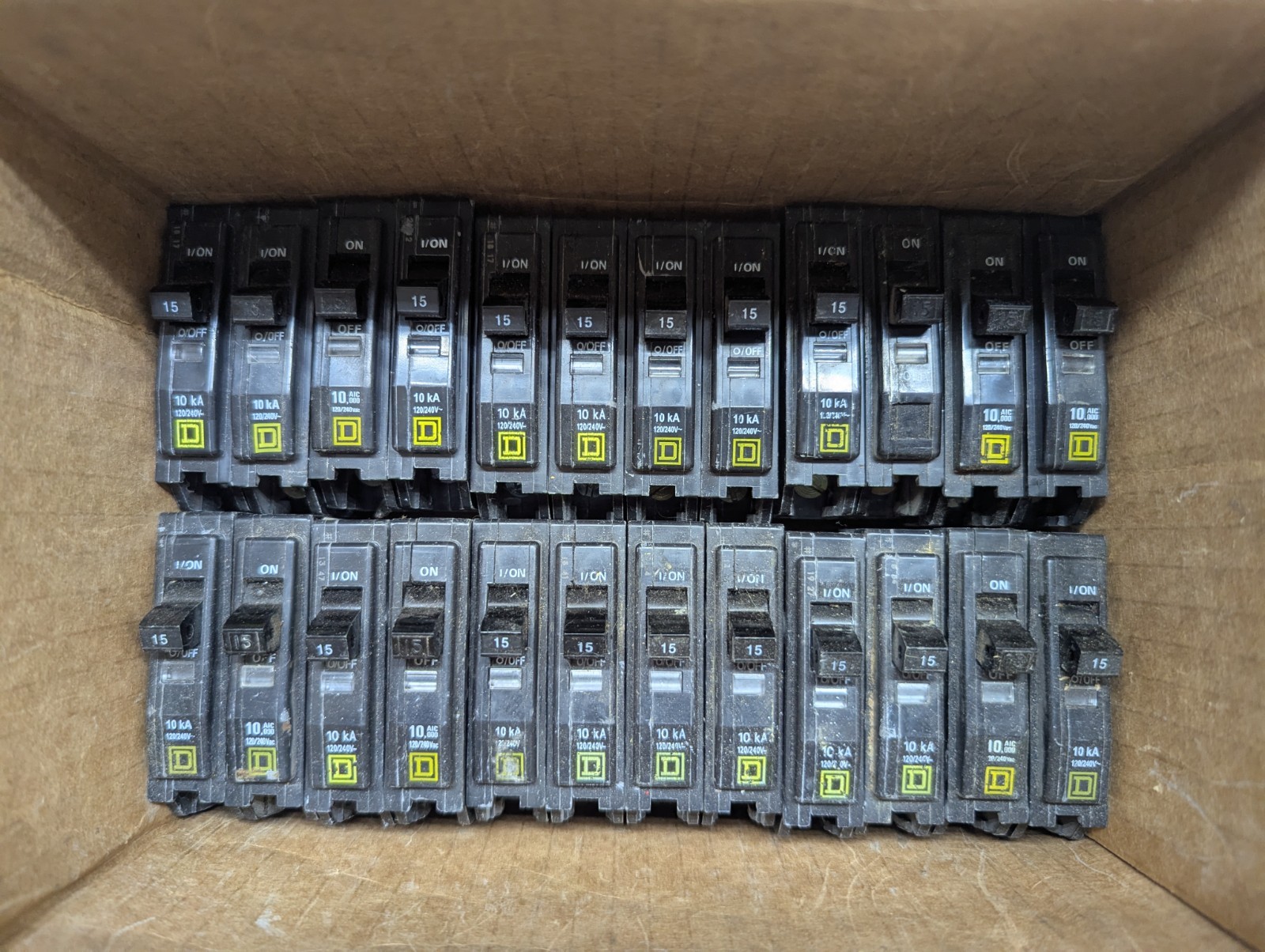 Lot Of 48- Square D QO115 QO120 1 Pole Type QO Circuit Breakers