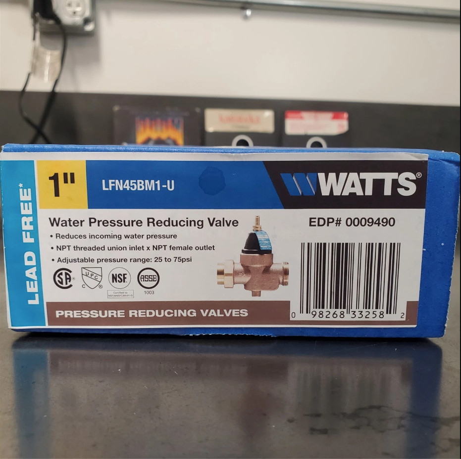 Watts 1″ LFN45BM1-U Lead Free Cast Copper Water Pressure Reducing Valve