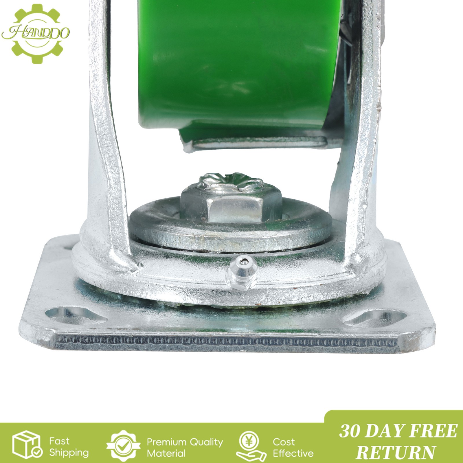 6″ Heavy Duty Industrial Casters,2 Swivel Top Lock Brake + 2 Tilt Green Casters