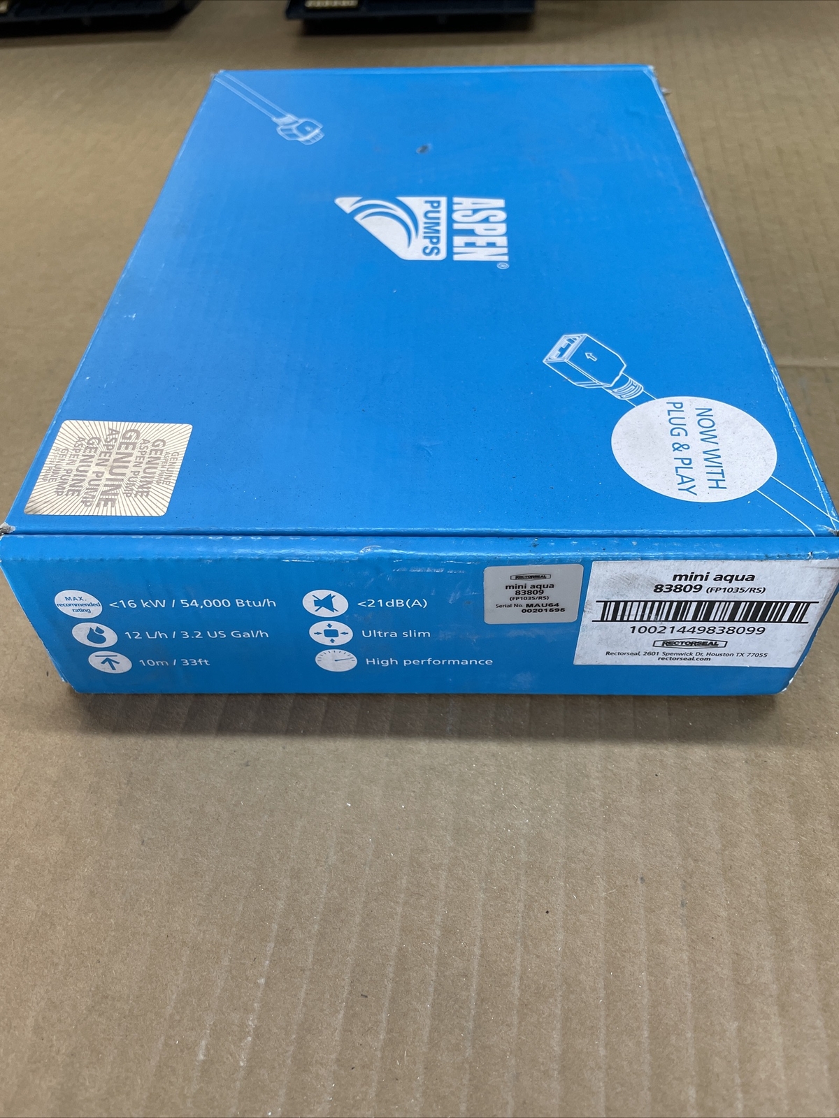 Aspen Mini Aqua 100-230V Condensate Pump- Model: RECTORSEAL 83809-NEW