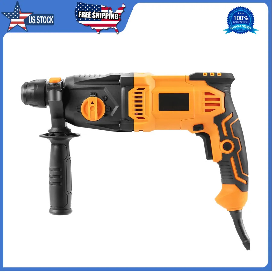 1 Inch SDS Plus Rotary Hammer Drill 8 Amp Corded Concrete Masonry Power Tool