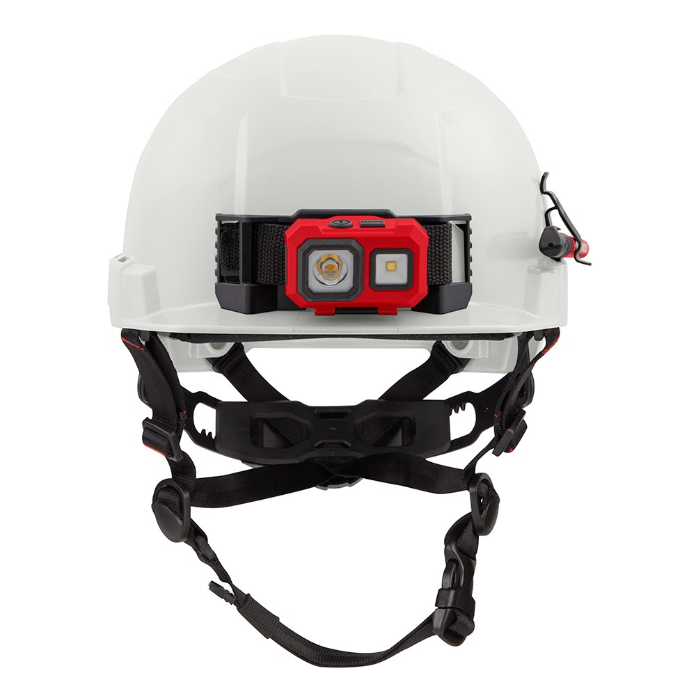 Milwaukee 48-73-1321 White Front Brim Hard Hat Helmet with BOLT™ – Class E