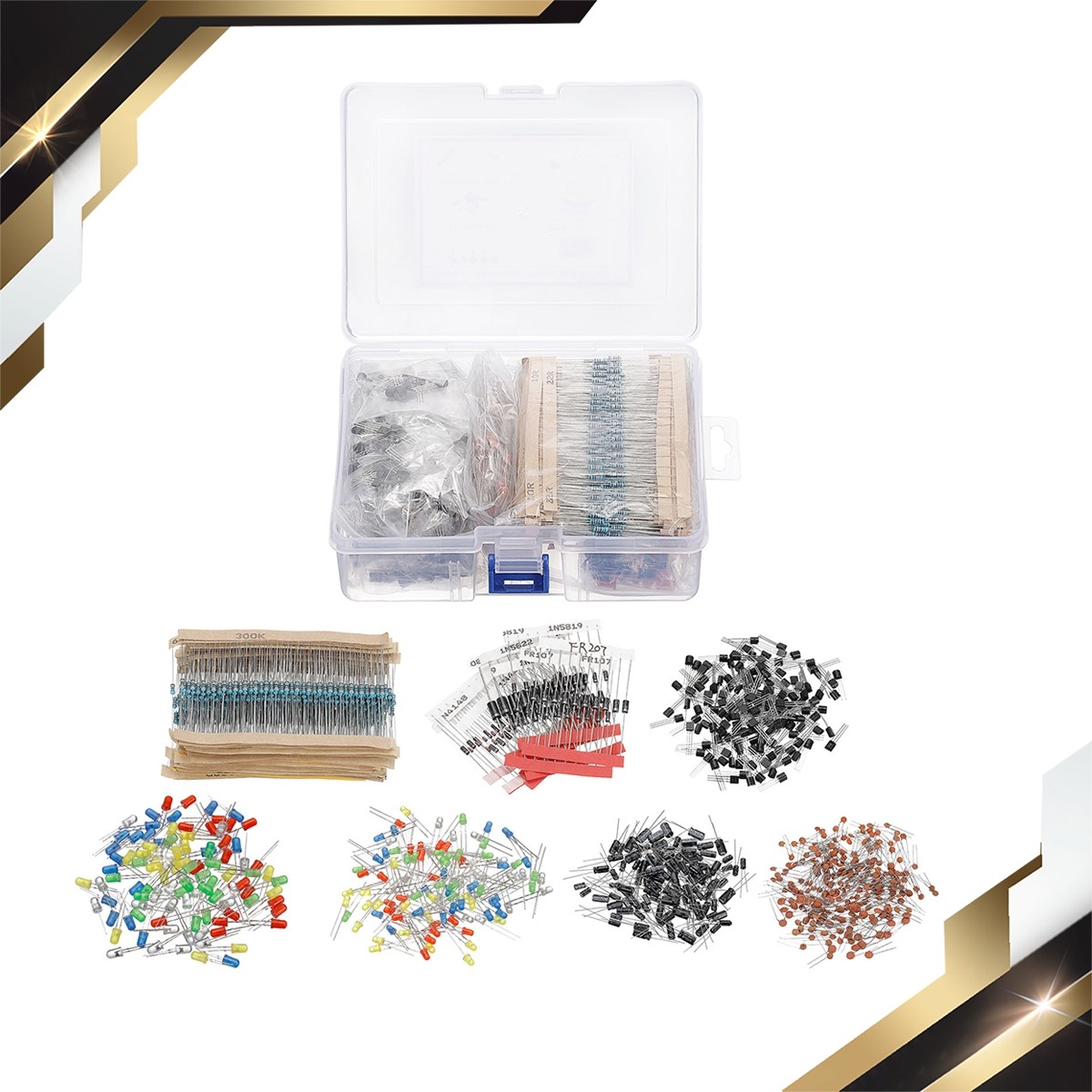 1490 x Electronics Component Assortment Kits Metal Film Resistors