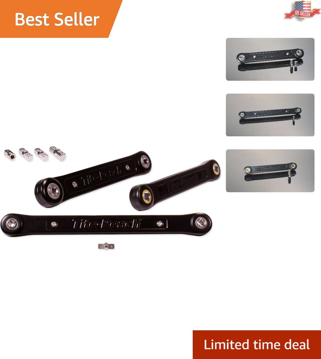 Sturdy Extension Wrench Trio with Powder-Coated Finish – Versatile Tools