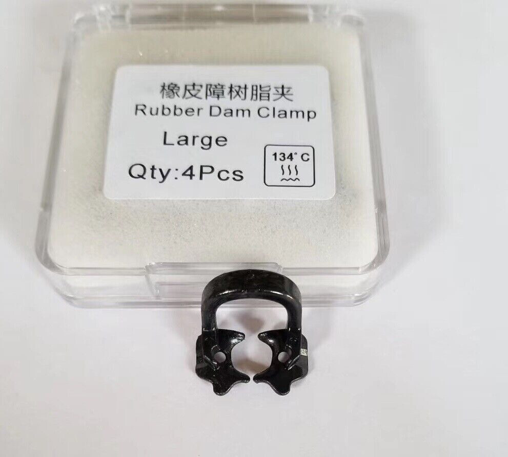 4 Pcs Dental Barrier Clips Rubber Dam Clamps Clip Soft Resin Kerr Style Molar