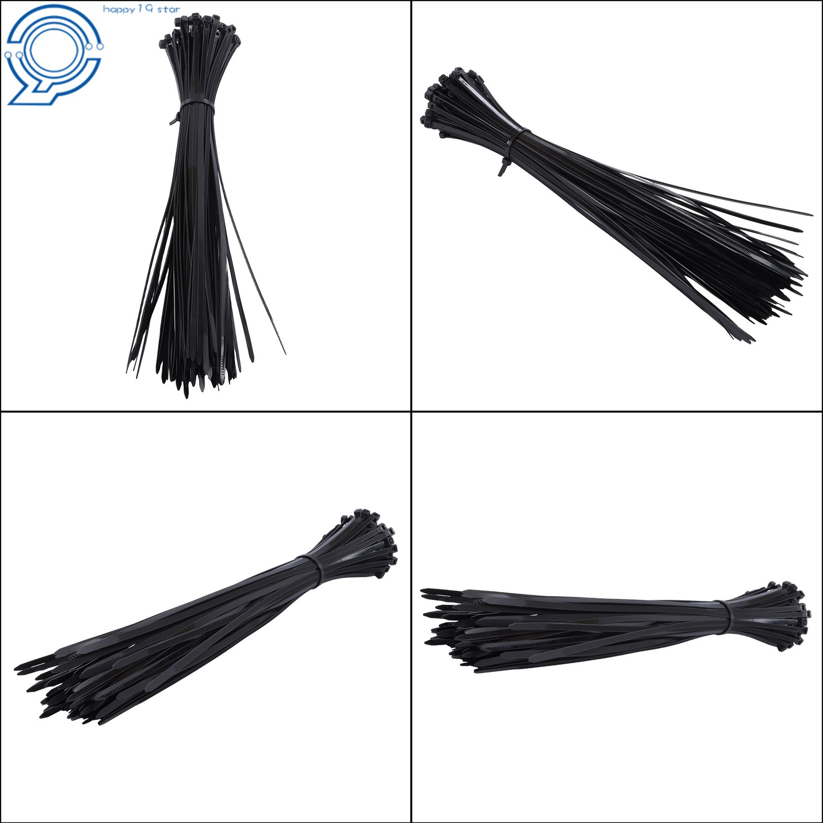 Zip Ties 1200pcs Nylon 14″ Heavy Duty 50lb Self-Locking Cable Ties Width 0.18in