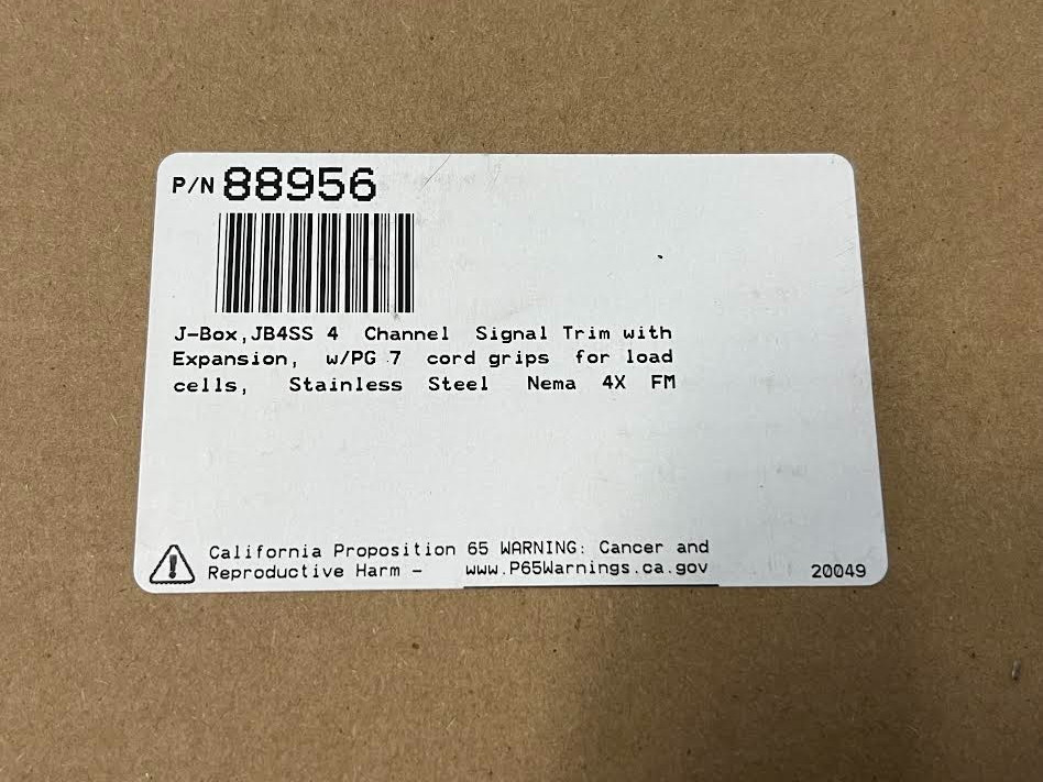 Rice Lake 88956 J-Box JB4SS 4 Channel Signal Trim with Expansion New in Box