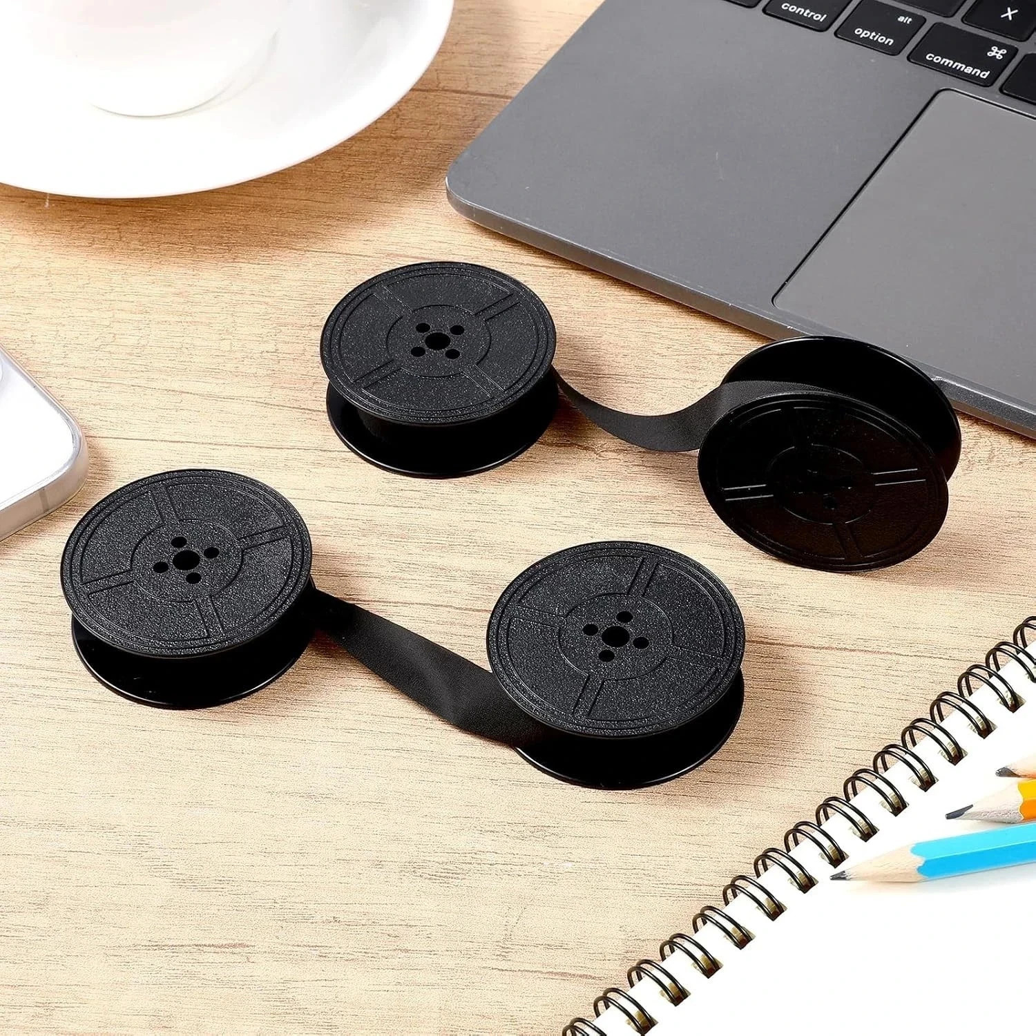 Universal Typewriter Ribbon Twin Spool Replacement Pack – Black Ink (2 Pcs)