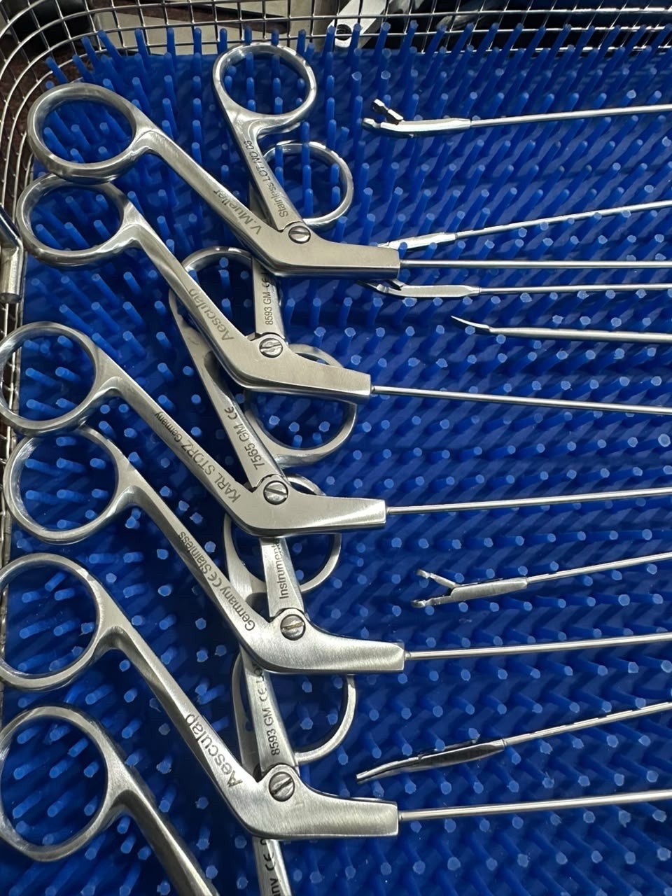Karl Storz Pilling Laryngeal Instrument Set 14Pc ENT Airway w/Sterilization Tray