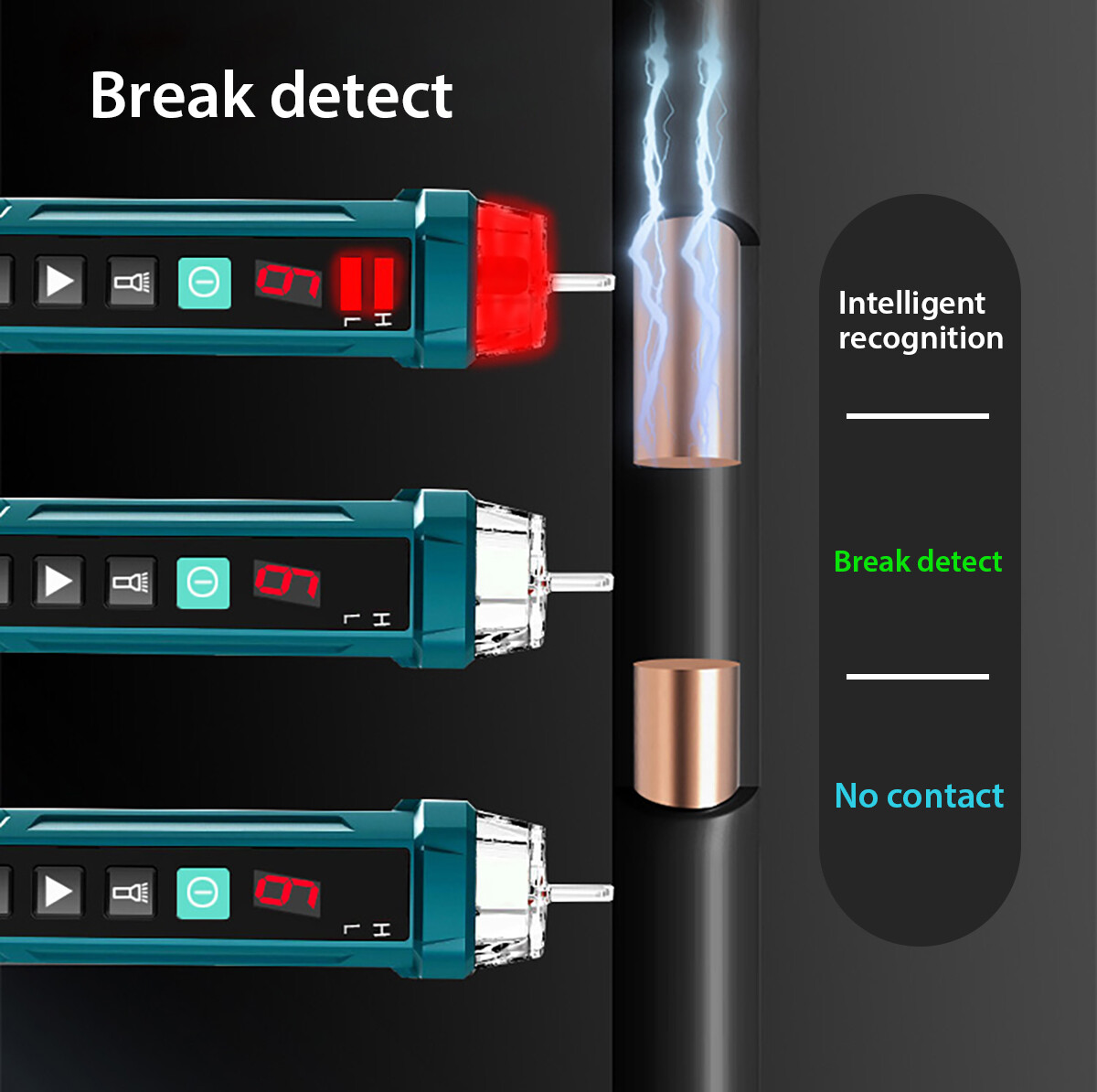 LED AC Electrical Voltage Power Detector Sensor Tester Non-Contact Pen 12-1000V