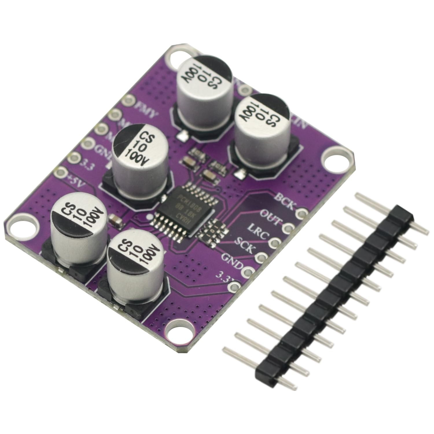 PCM1808 24-Bit Stereo ADC Audio Decoder Module Board 105dB Analog Input Player