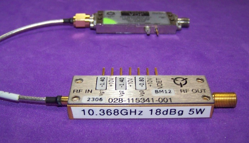 Harris 028-115341-001 5W 10.368GHz Power Amp & JCA 100MW driver with 30dB gain