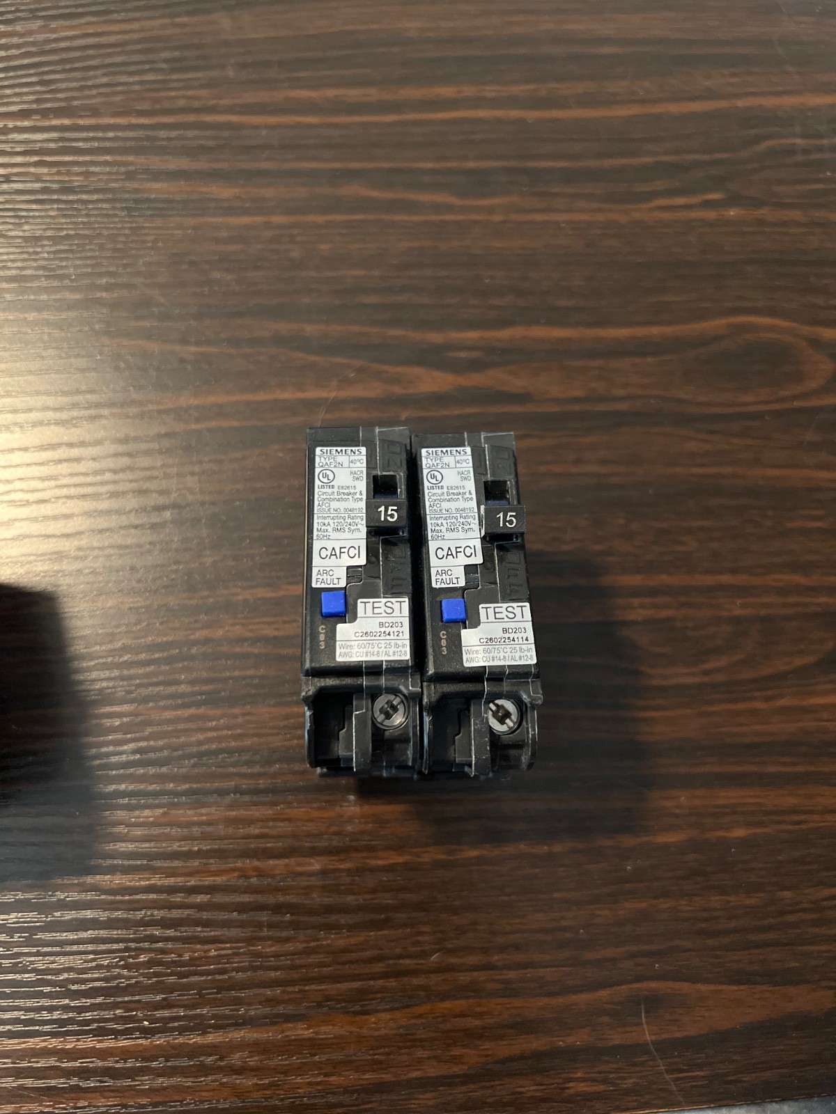 Siemens QA115AFCN 15A 1-Pole Plug-On Neutral Circuit Breaker