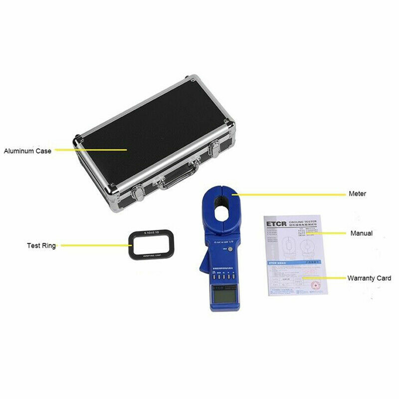 ETCR2000B+ Explosion Proof Type Clamp Earth Resistance Tester 0.01Ω~1200Ω ✦KD