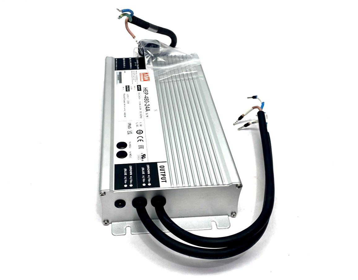 Mean Well HEP-480-24A Power Supply, Chassis Mount 100-240VAC 24V 20A 480W