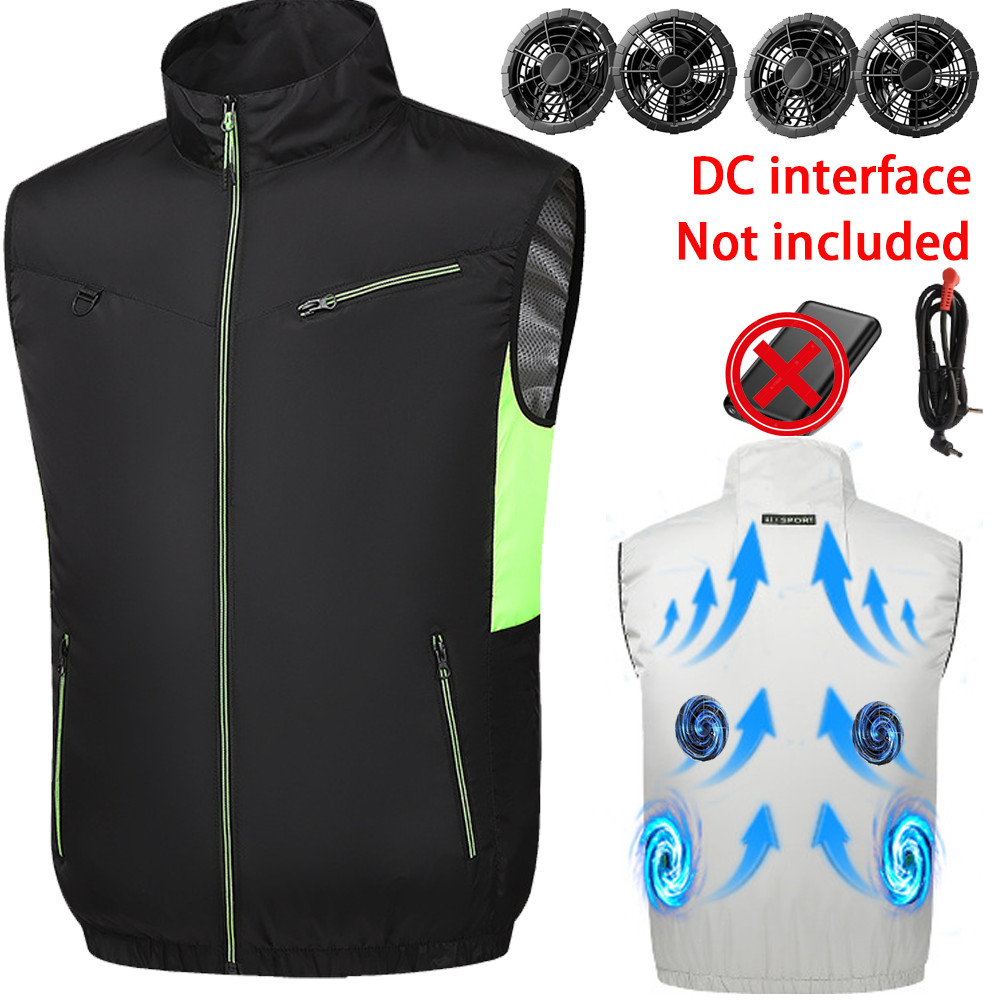Cooling Vest Jacket w 4 Fans 20000mah Battery Pack Air Conditioner Vests Jacket