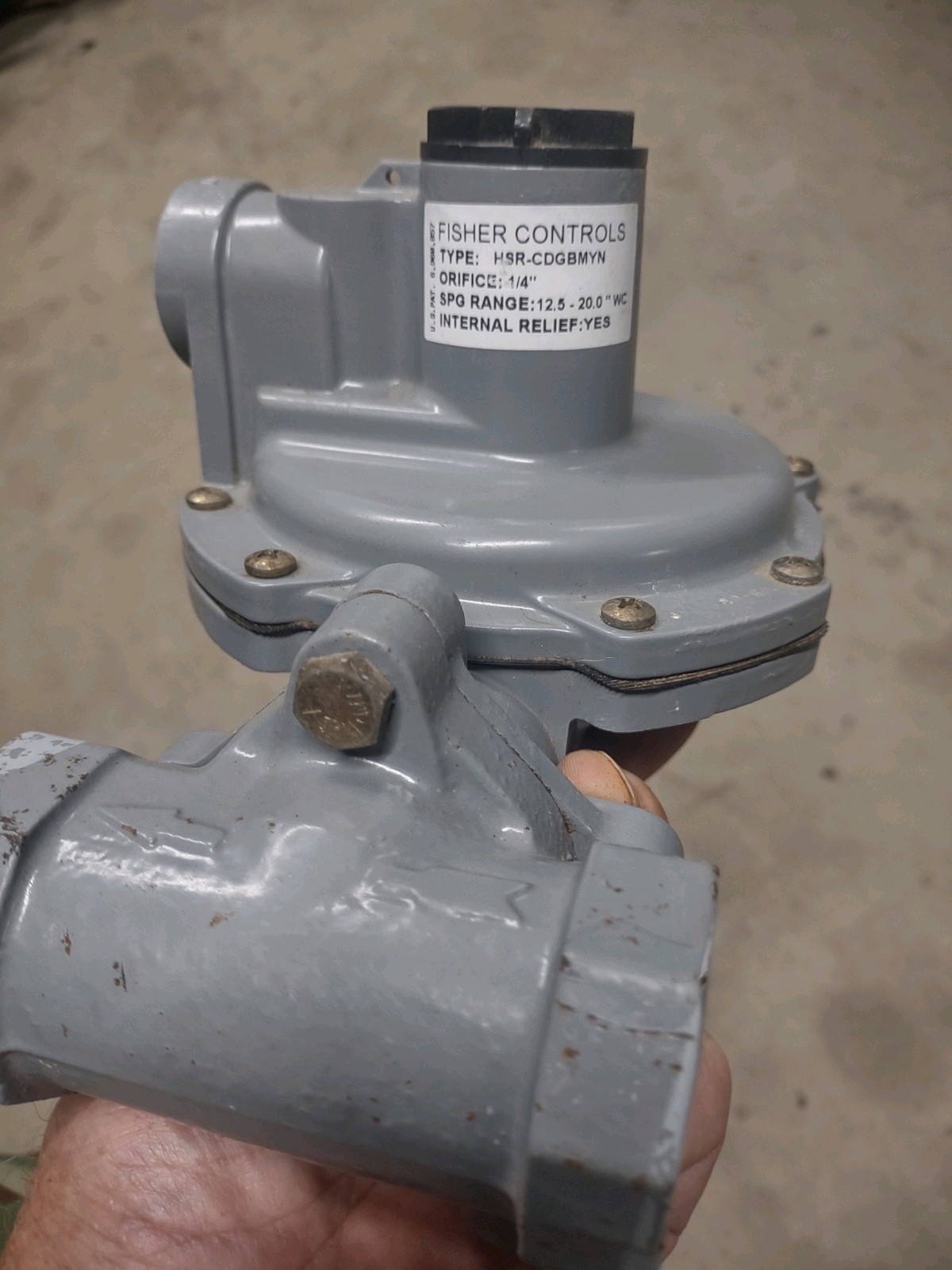 Fisher Controlls Gas Pressure Valve Type HSR_CDGBMYN 1″PORT