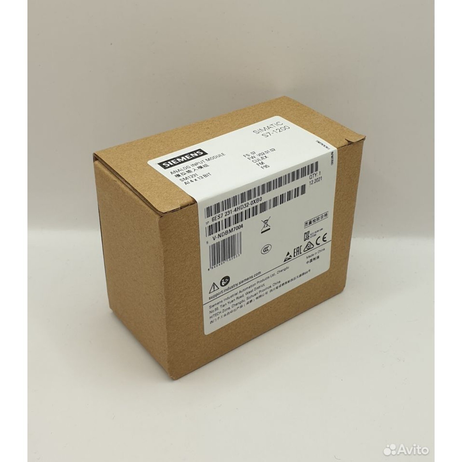 NEW Siemens 6ES7231-4HD32-0XB0 6ES7 231-4HD32-0XB0 S7-1200 Analog input SM 1231