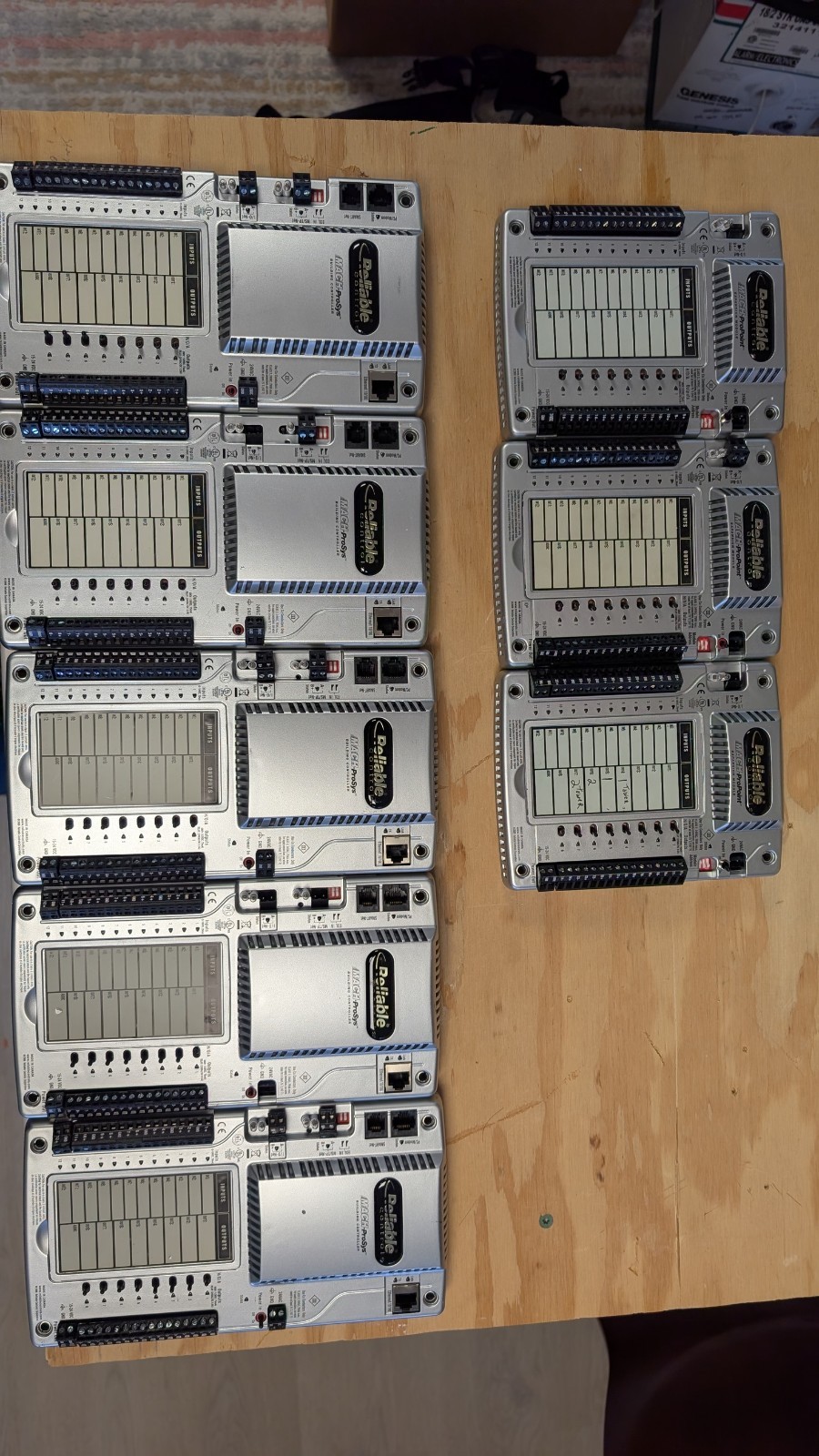 5 USED Reliable Controls MACH-IO Digital PLC I/O and 3 USED expansion modules