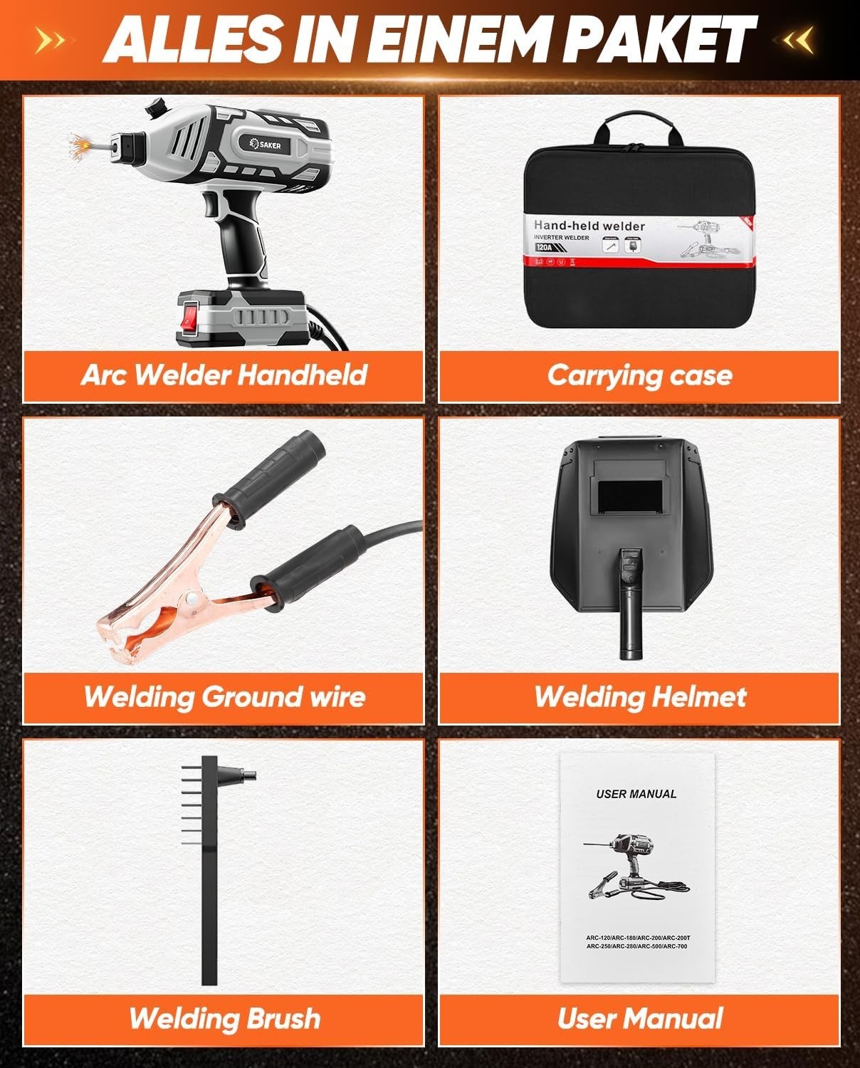 Portable Welding Machine, 110V Arc Stick Welder with IGBT Inverter 5 Variable Cu