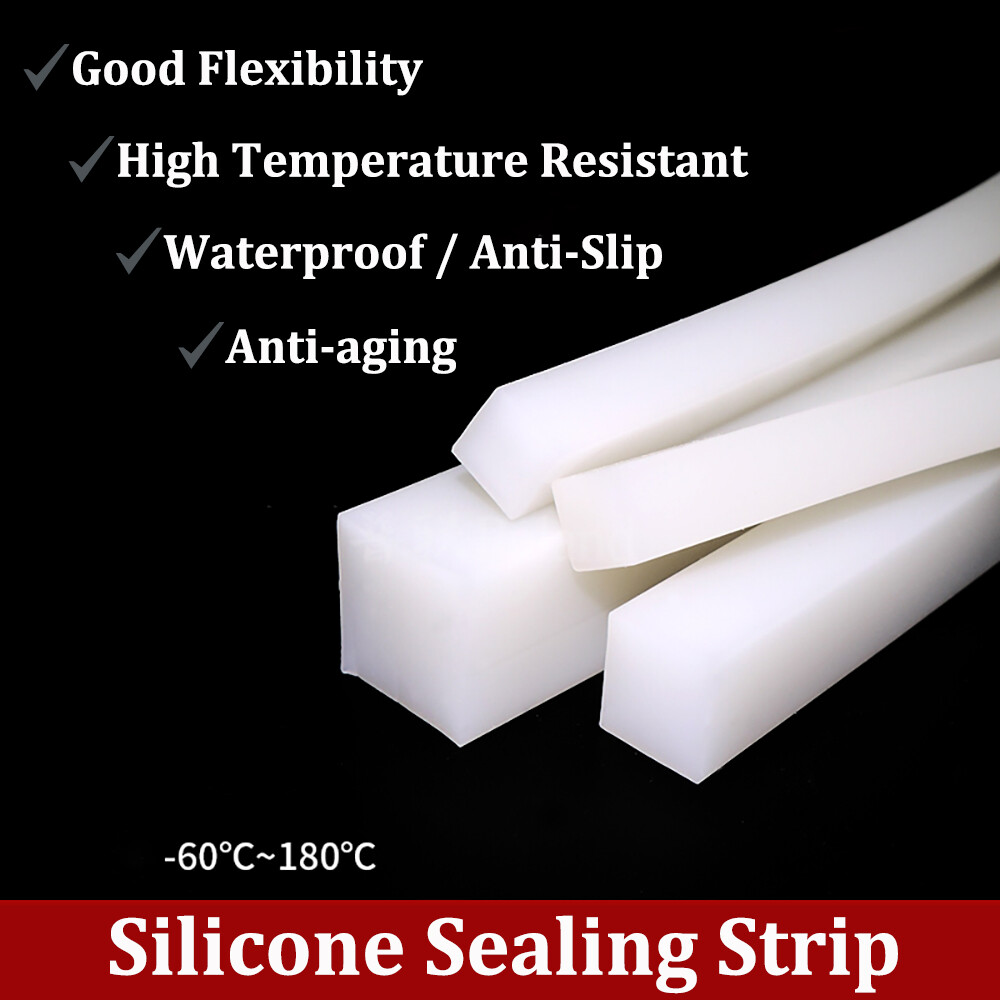 Solid Square Silicone Rubber Strip Sealing Gasket High Temp 4x4mm~30x30mm