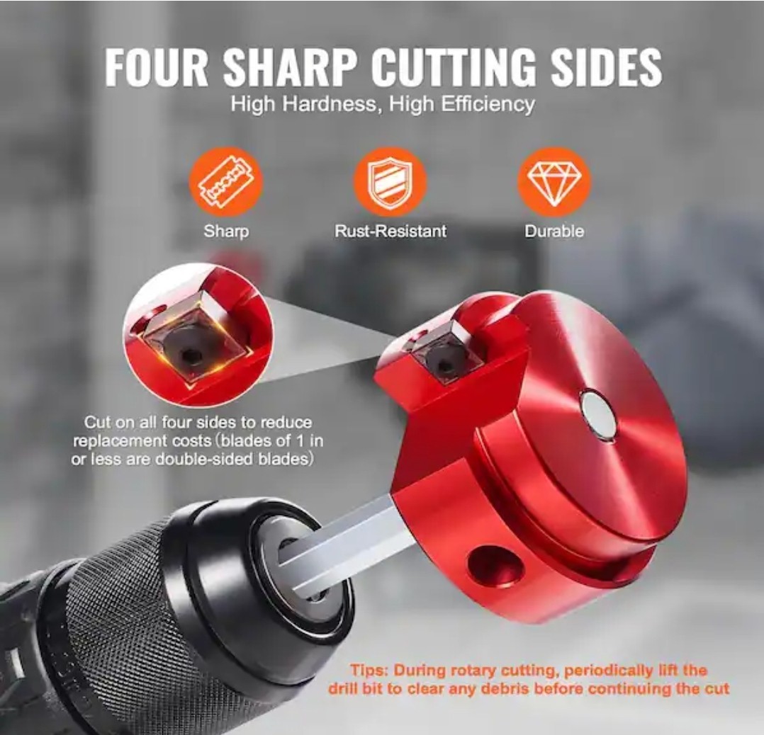 PVC Pipe Reamer Kit Aluminum Alloy PVC Pipe Fitting Reamer Plumbing Tools Kit So