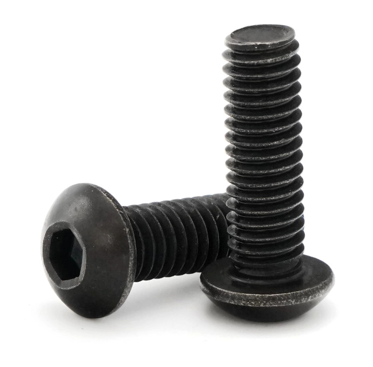 1/4″-20 | Black Oxide Stainless Steel Button Head Socket Cap Screws – All Length