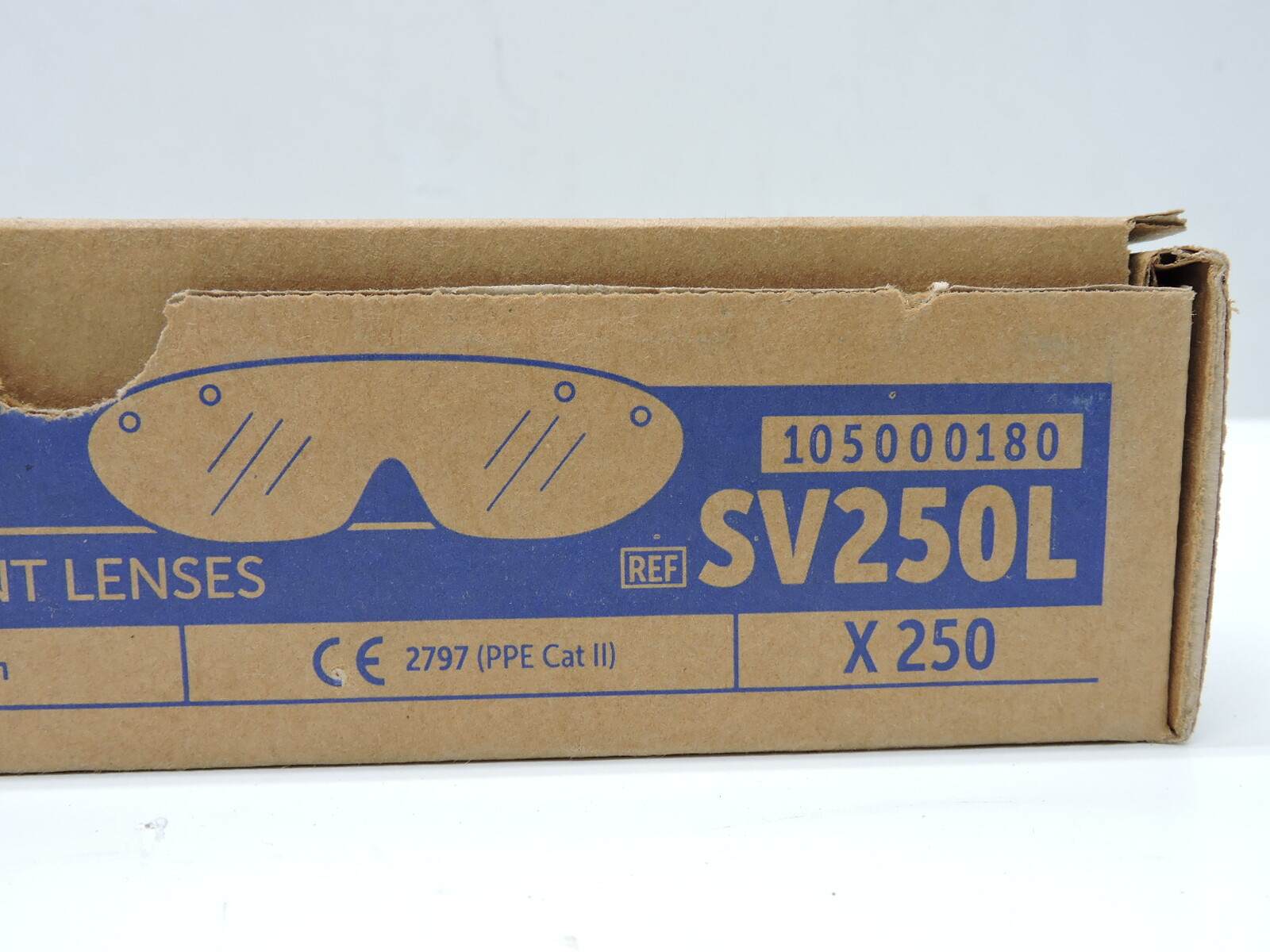 Halyard SV250L Safeview Eyewear Replacement Lenses – (25 Boxes of 10, 250 Total)