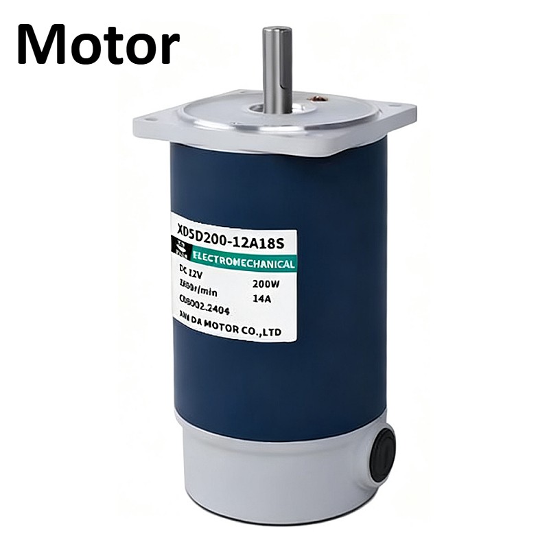 200W DC 12V/24V 1800/3000RPM High-speed Motor Reversible Adjustable Speed Motor