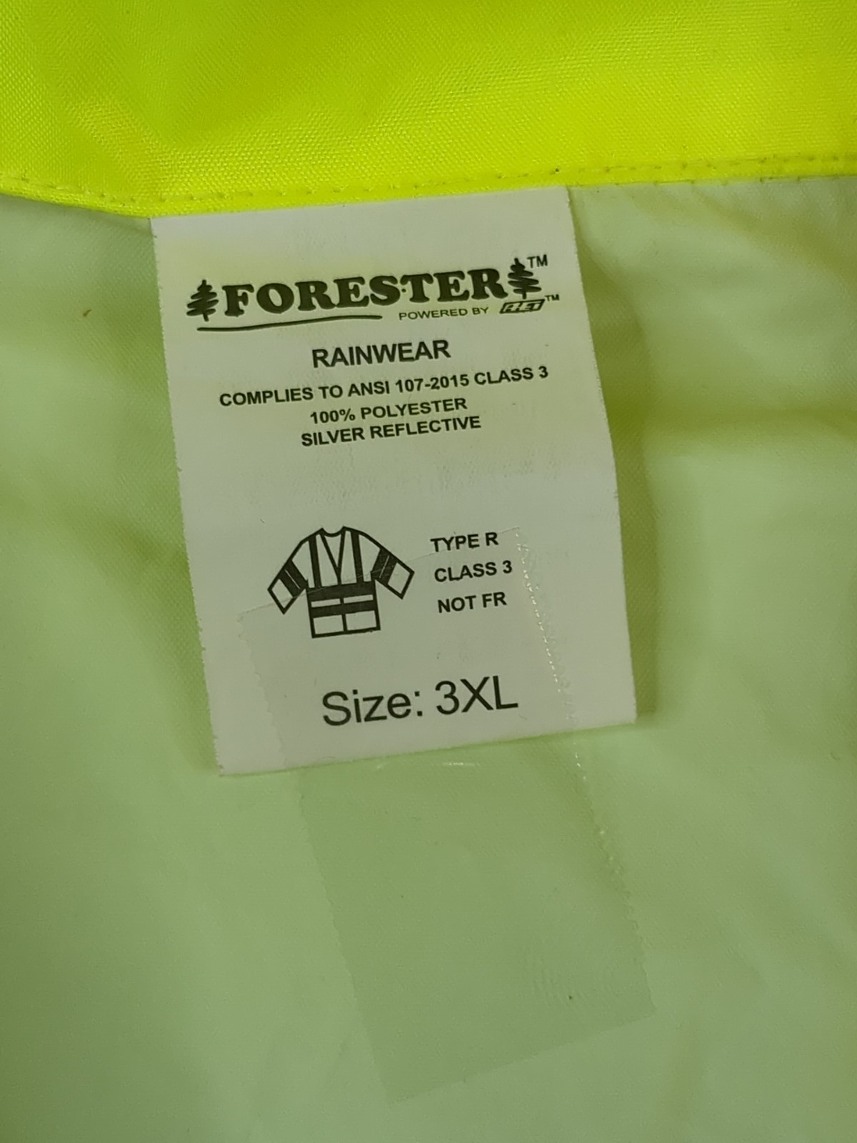 Forester Rainwear Jacket & Trousers Type R Class 3 Not FR XXXL