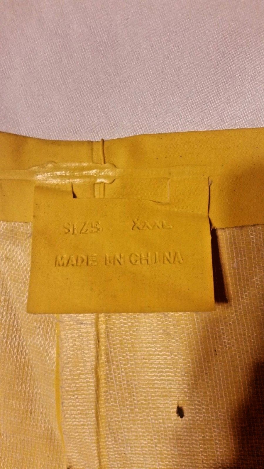 DARK YELLOW 3XLARGE 43X30.5 WET RAIN SUIT PANTS BOTTOMS SUSPENDERS BIB OVERALLS