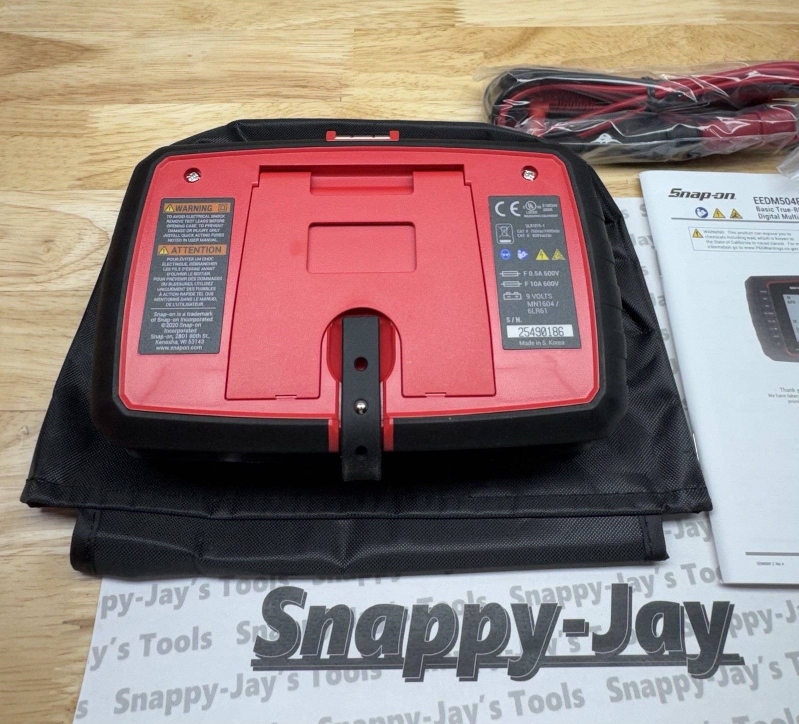 Snap-on Tools NEW Basic Multimeter TRMS-Daylight 4” LCD Display EEDM504F