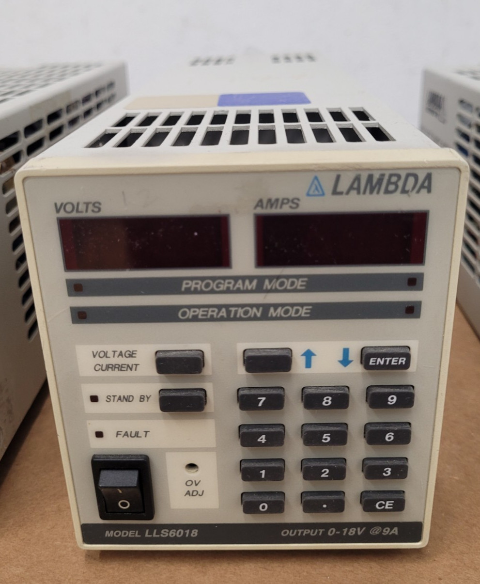 Lot of 5 Lambda Regulated DC Power Supply LLS5008, 0-8V 10A For Parts or Repair