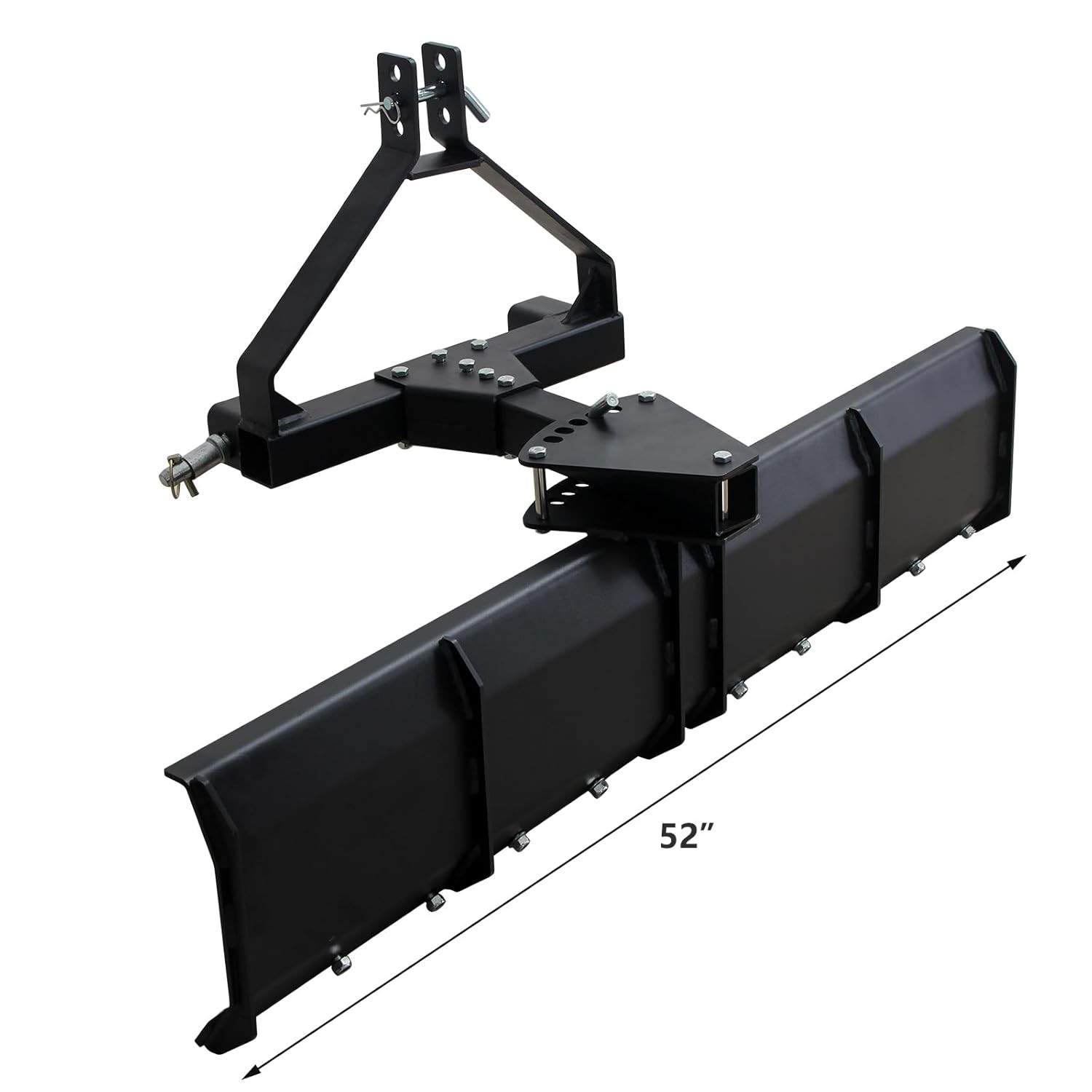 3 Point Rear Grading Blade Steel Scraper 52″ Width for CAT 0 & CAT 1 Tractor