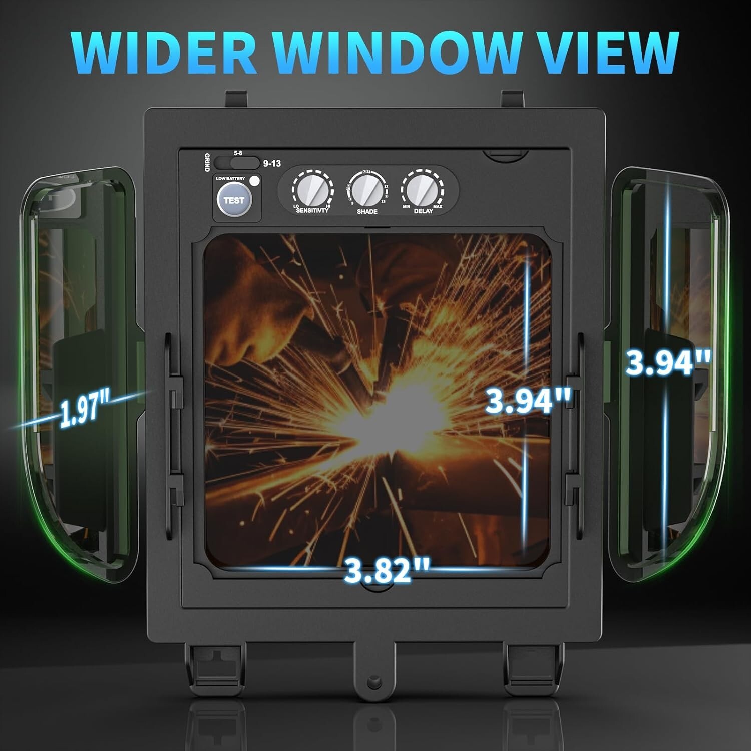 Auto-Darkening True Color Welding Helmet Large Viewing for Weld/Grind/Cut