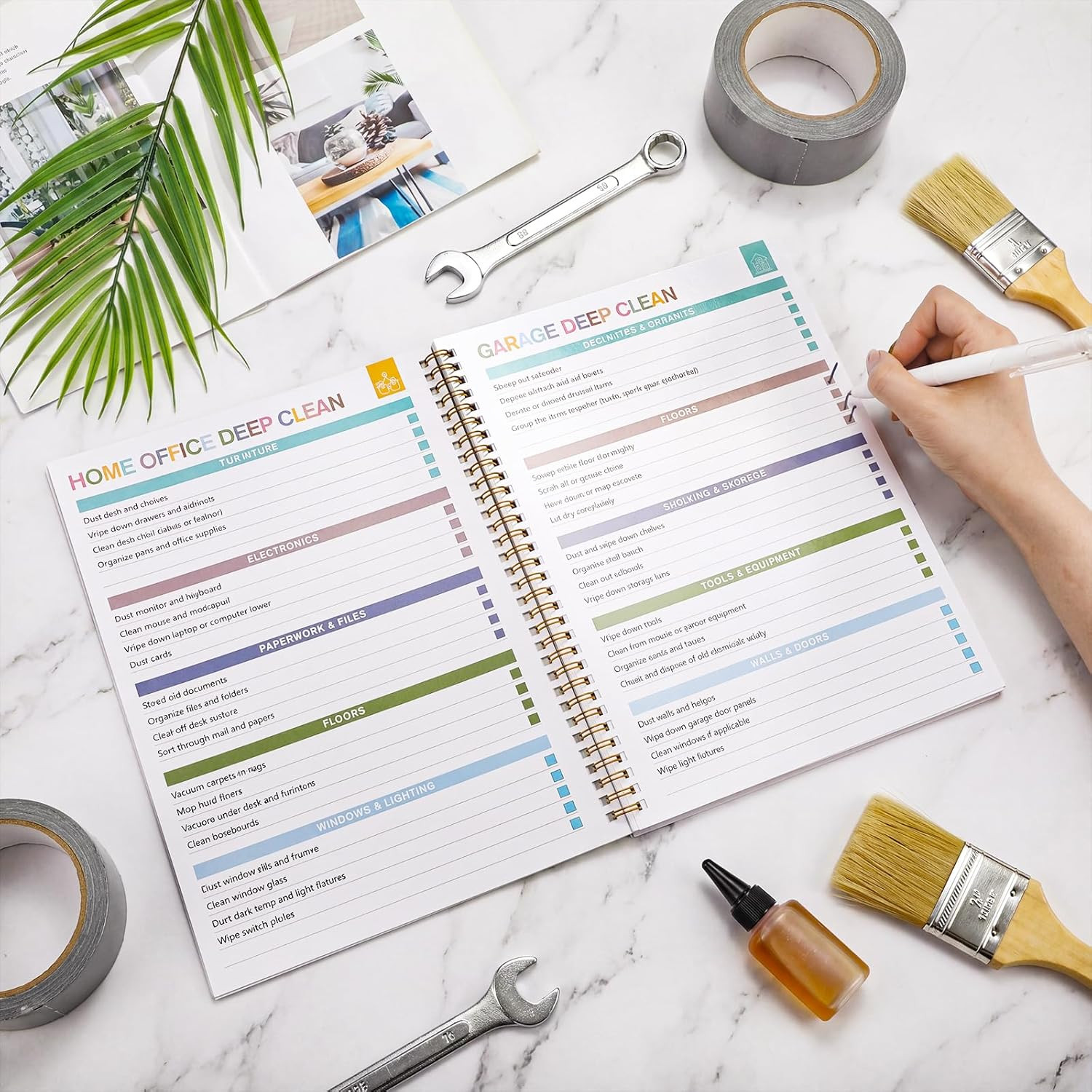 Reusable ADHD Cleaning Planner for Adults Teens, ADHD Daily Cleaning Schedule Ch