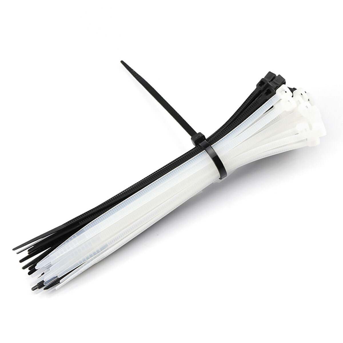 Self-Locking Cable Ties Nylon Plastic Wire Width 4.6mm Zip Tie Cord Strap B/W