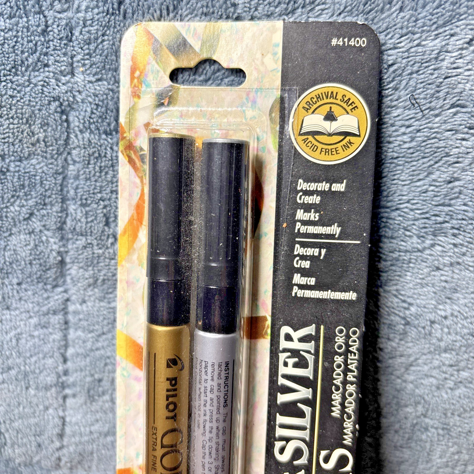 Pilot 41400 Gold & Silver Metallic Paint Marker